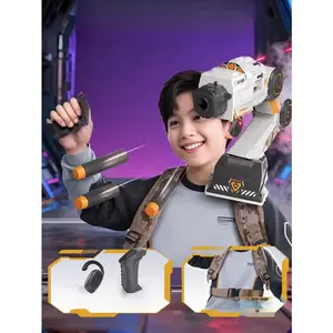 Electric Mechanical Arm Toy with Gesture Sensing Follow Control, Phantom Tracking Cannon & Soft Dart Launcher for Boys