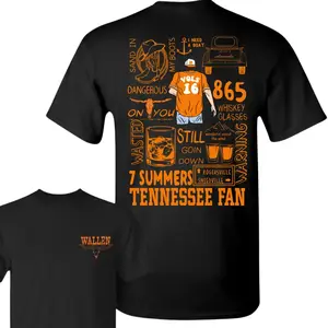 Tennessee Fan Wallen T-Shirt - Country Music Graphic With Lyrics And Southern Icons