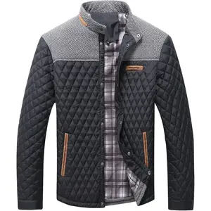 Men’s diamond-quilted down jacket, lightweight business-casual button-up shirt GARMENTARY
