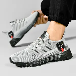 Men's mesh breathable casual running shoes, soft-soled shock-absorbing comfortable sports casual shoes, outdoor walking shoes