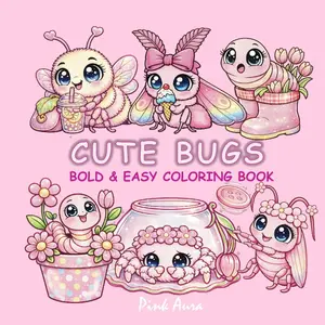 CUTE BUGS: BOLD & EASY COLORING BOOK