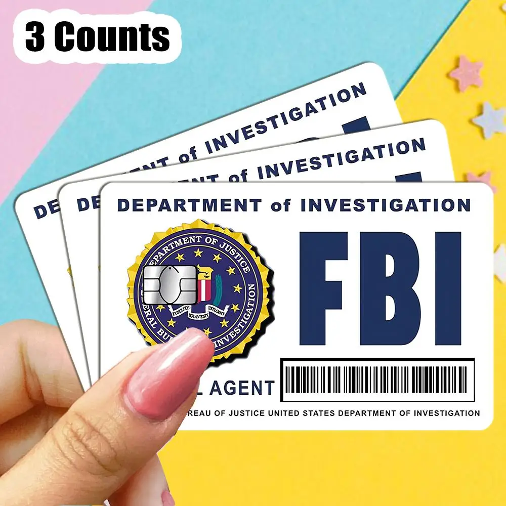 FBI Badge Pattern Card Skin, Waterproof & Scratch-resistant Protective Sticker, Credit Card Card Stock, Decorative Skin for Credit Card Skin Wrap Stic