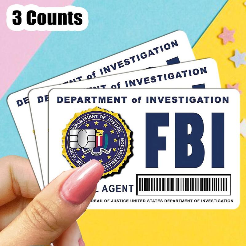 FBI Badge Pattern Card Skin, Waterproof & Scratch-resistant Protective ...