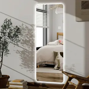 65" x 21" Full Body Mirror Wall-mounted Full-Length Mirror With Spacious 3-Mode LED Mirror with Anti-Shatter Design for Home Bathroom and Bedroom Wall Mount