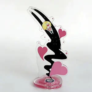 One Piece Sanji Spinning Acrylic Standee | Funny Heart Eyes Anime Desk Decor
