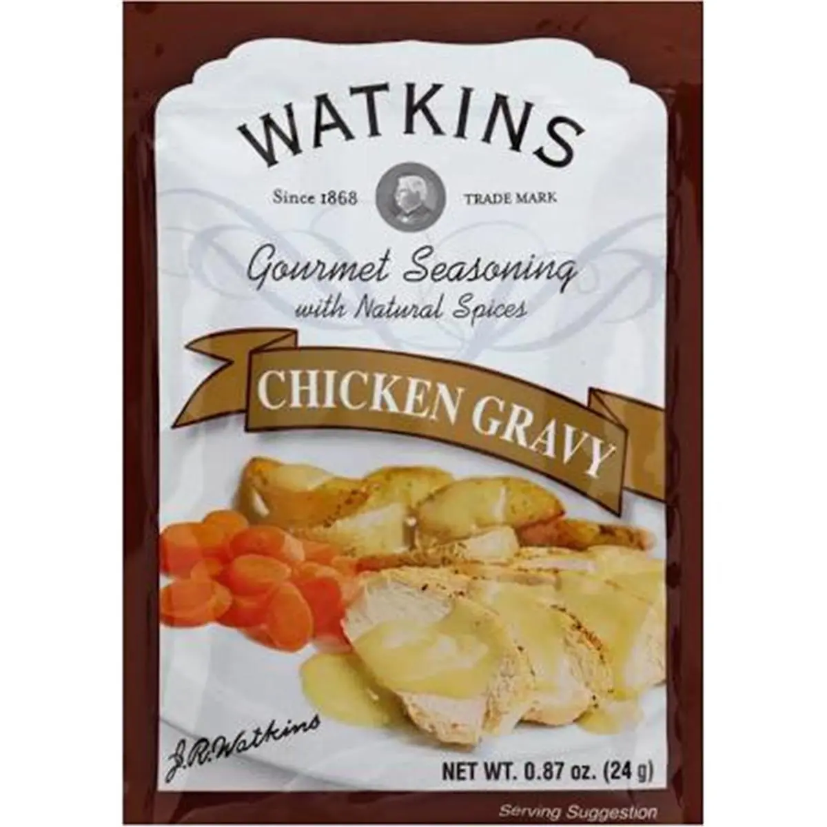 Watkins Gourmet Natural Chicken Gravy Spice Seasoning Mix, 0.87 oz - Pack of 12