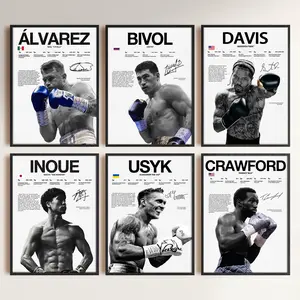 UFC star fighter posters, UFC wall art, MMA wall art, combat sports athlete posters, gym posters, UFC fan room decorations, gifts for him, UFC champions Framed and Unframe poster