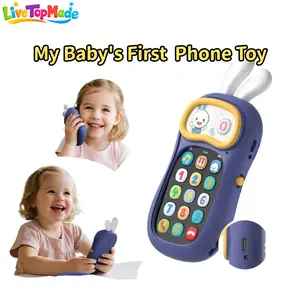 Baby’s First Toy Phone – Interactive Learning for Toddlers, 17 Keys with 4 Voice Effects, 8 Nursery Rhymes & 5 Classical Music, 6 Call Scenarios, 0-9 Numbers/Animals/Instruments Sounds, Fine Motor Skills, Type-C Rechargeable 60H Battery