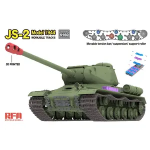 Rye Field 5160 1/35 Soviet Js-2 Model 1944 Heavy Tank, Workable Tracks Model Kit, Detailed Military Vehicle Replica, Collectible Scale Model