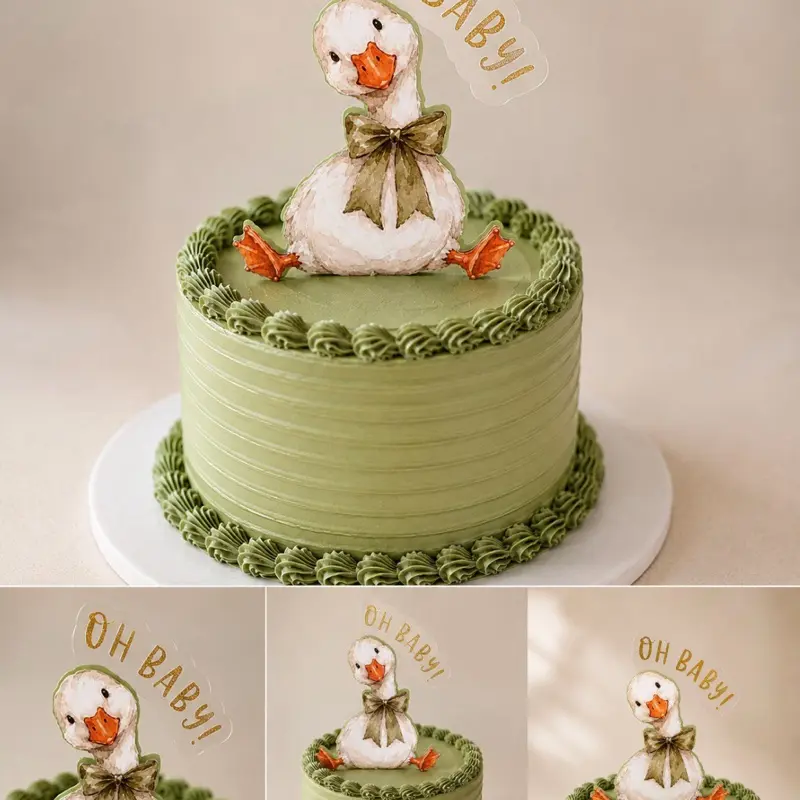Silly goose cake topper
