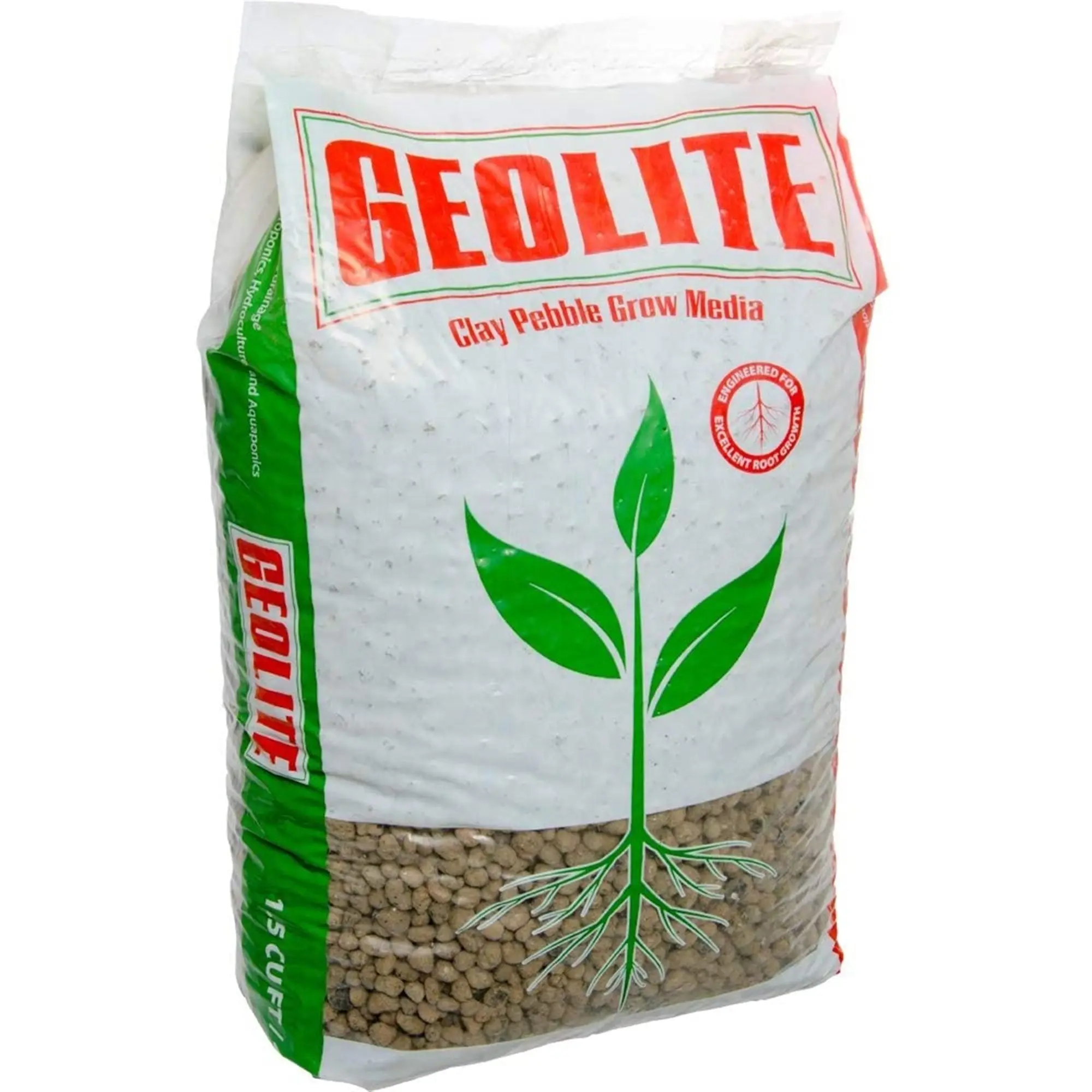Geolite Clay Pebbles Growing Media, Grey, 45 Liter Bag Geolite Clay Pebbles Growing Media, Grey, 45 Liter Bag