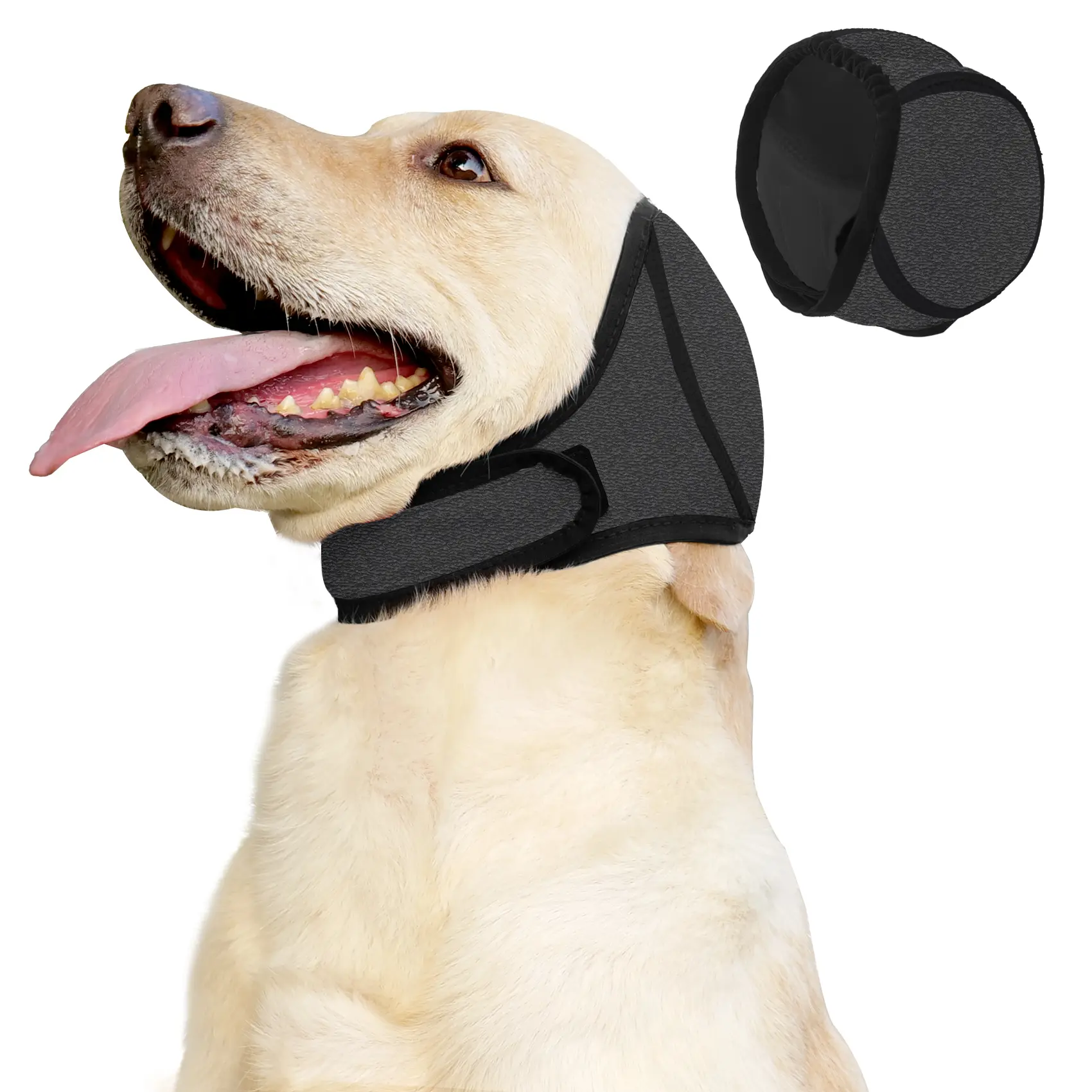 Waterproof Dog Bath Ear Covers & Calming Dog Snood for Dogs Reusable, Adjustable Anxiety Relief for Bathing, Grooming, Thunderstorm & Fireworks