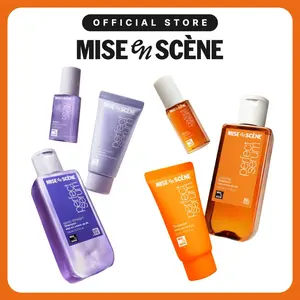 [Summervibes] Serum Starter Kit (2 Options) | Mise En Scène | Trial-Size Hair Serum+Shampoo+Treatment | Korean Hair Care for Damaged Hair, with Moroccan & Jojoba Oils, Glossy Shine
