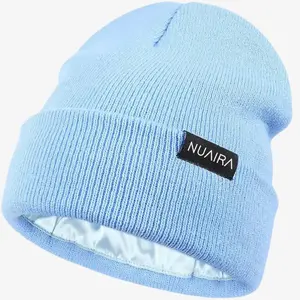 Kids Satin Lined Winter Beanie Hat – Cozy, Hair-Protective & Warm