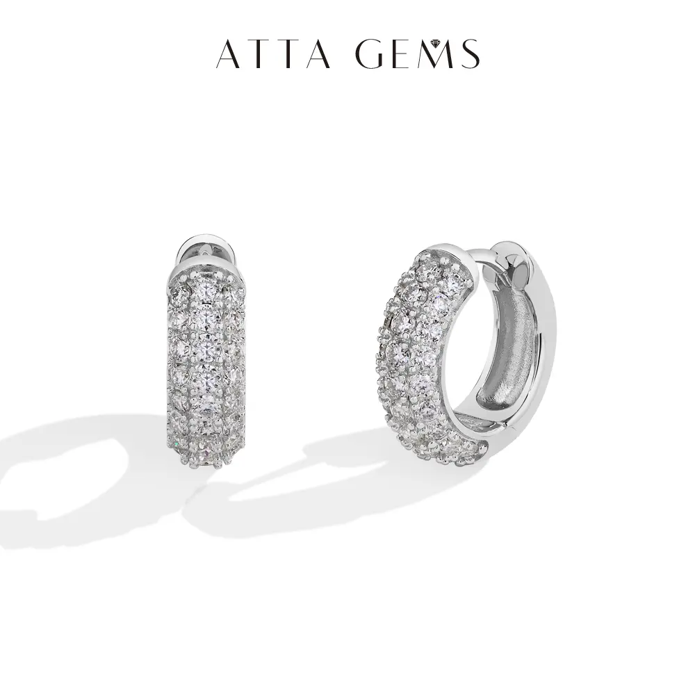 ATTAGEMS Classic D VVS1 Color Lab-Created Moissanite Stud Earrings for Women Men 925 Sterling Silver Earrings Daily Wear Birthday Sparkling Fine Jewelry E063, Men's Earrings summerwins,summerwins