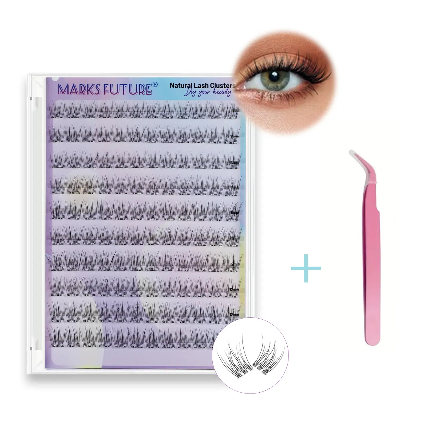 120pcs Self-Adhesive False Eyelashes, C Curl Mixed Length, Recyclable Design Eyelash Extension, No Glue Needed, For Beginners & Daily Use, Natural Lash Clusters, Diy Eyelash Clusters, Glueless Lashes Clusters, Fluffy Eyelashes, Beauty Eyelash Clusters