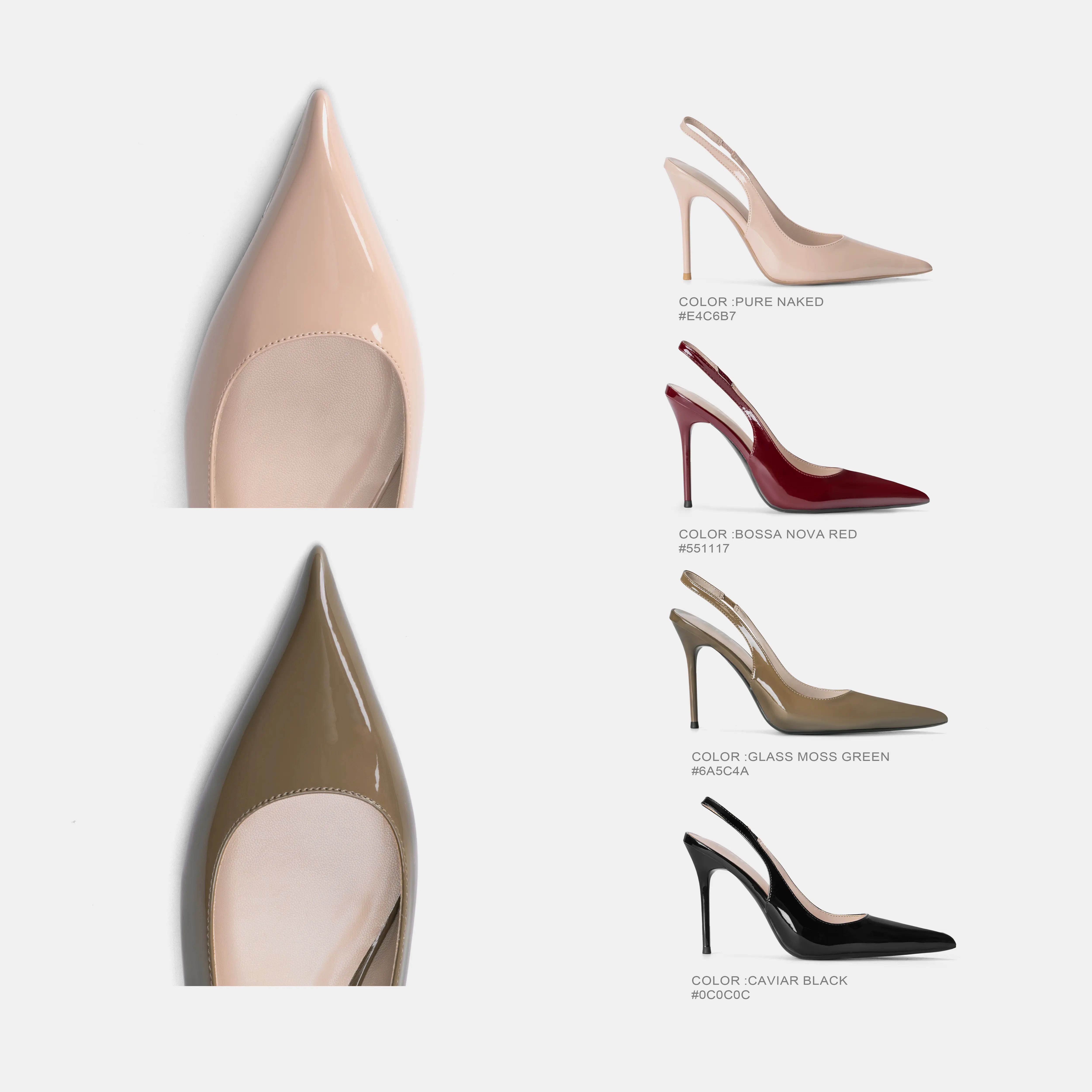 Cihi Original Design Long-Lasting Glossy Pointed-Toe Handmade High Heels – Elegant, Premium, Comfortable Low-Cut Pumps