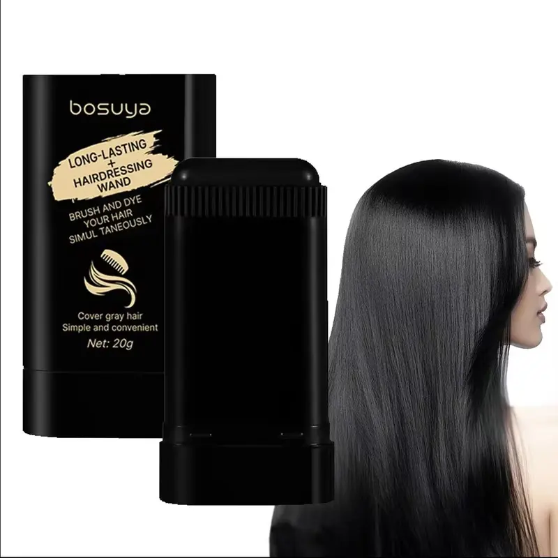 Bosuya Ultimate Hair Dye Comb - 20ml Temporary Color Pen for Adults, Lightweight Gray Hair Cover Coloring Tool, Gentle At-Home Non-Damaging Haircare Accessory, Easy Dyeing & Washing, Portable for Home & Travel