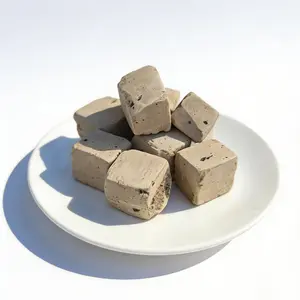 Edible Yellow Brown Clay Cubes Slightly Sticky Zero Additives Pure Natural Cosmetic Grade 4oz 110g EcoFriendly