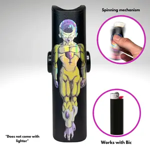 FLKR LYTR: "Freezer"  Portable Durable Fidget Spinner Lighter Case Accessory for Bic Lighters, High-Quality Polypropylene Body, Matte Finish