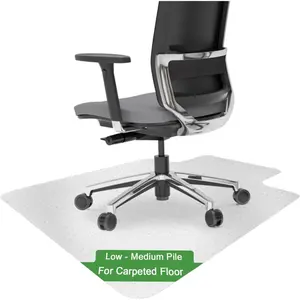 Chair Mat for Carpet Low Pile 1/4" Thick Carpet Protector for Office Gaming Computer Desk Chair Heavy Duty Desk Chair Mat for Carpeted Floors Semi Transparent