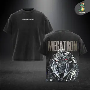 Megatron Edition Vintage Tee Washed T-Shirt made with premium 230gsm heavyweight cotton, featuring soft washed texture and bold oversized fit, durable vintage streetwear style, brand new release for fans