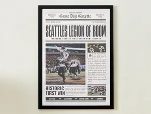 Seahawks Super Bowl XLVIII Champions Newspaper Print