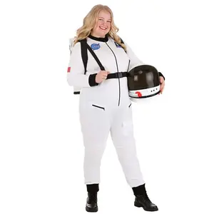 Women's Plus Size White Astronaut Costume