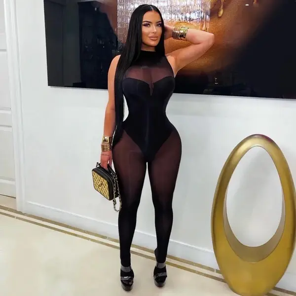 Black Sleeveless Snatched Jumpsuit