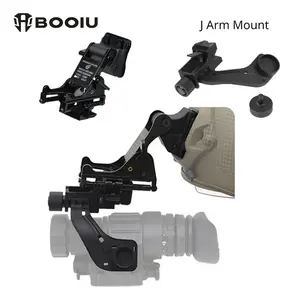 BOOIU Tactical Helmet J Arm Night Vision Stand Helmet Stand Adapter J Arm NVG PVS14/PVS-7 Monocular Night Vision Mount Adapter Helmet Accessories