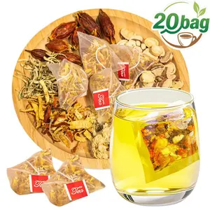 20 Bag Chicory and Gardenia Honeysuckle Liquorice Herbal Tea Ready to Eat Convenient | Orange Peel & Chrysanthemum – Cool Relief from Heat cleanse woman beverage