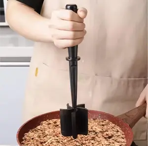 Meat Chopper & Masher Tool – Heat Resistant Ground Meat Masher for Kitchen Cooking, Easy Mix & Break Up Food, Non-Stick Safe