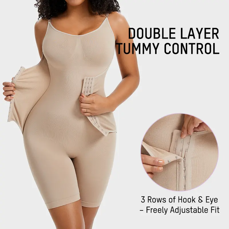 SHECURVE Seamless Double Compression Bodysuit Tummy Control Butt Lifter Double Layer Waist Fortress Sculpted Lift Technology Flawless Support Zero Lines Women Shapewear #SummerVibes