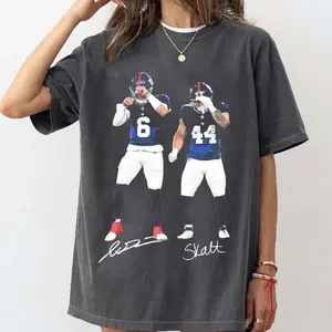 Adult and Youth Jaxson Dart & Cam Skattebo Shirt, Skattebo shirt, graphic t-shirts, Cam Skattebo Game Day Shirt, New York Football Tee, men's clothing clothes merch, Streetwear, Gift For Him & Her Skatt