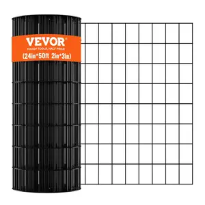VEVOR Hardware Cloth, 24'' x 50' Galvanized Wire Mesh, 16 Gauge Chicken Wire Fence, Vinyl Coating Metal Wire Mesh for Chicken Coop Barrier, Rabbit Snake Fences, Poultry Enclosures