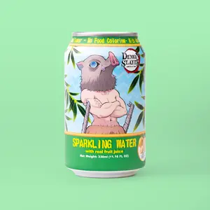 AnyYums Demon Slayer Sparkling Water with real juice 330ml - Yuzu Flavor