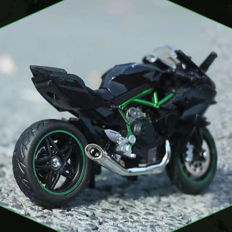 1:18 Ninja hx816 H2R Diecast Motorcycle Model Workable Shork-Absorber Toy For Children Gifts Toy Decoration