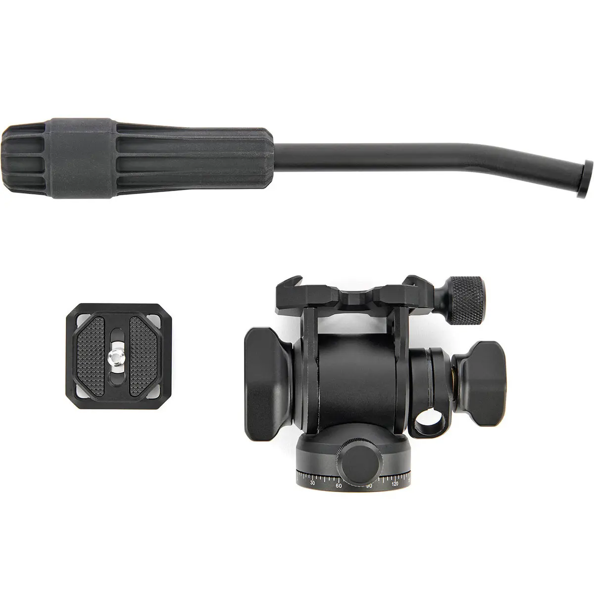 3 Legged Thing AirHed Trinity Pan-and-Tilt Video Head, Adjustable, Detachable Handle, Compatible Monopod Camera Accessories, Cable