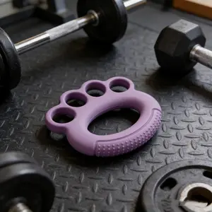 1count Finger Grip Strengthener, Silicone Hand Strength Trainer, Home Fitness Equipment, Multiple Colors Available, Hand Strength Exercise, Workout Hand Grip, Finger Exerciser