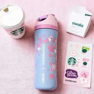 Owala Sakura 2026 🌸 24oz Insulated Bottle Blue Pink