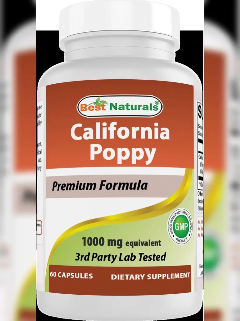 Best Naturals California Poppy 1000 mg Equivalent - 60 Capsules