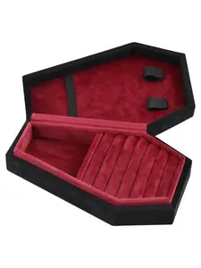 Velvet Design Jewelry Storage Box, Solid Color Jewelry Organizer, Portable Jewelry Display Box, Fashion  Accessories for Women & Men
