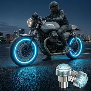 LED Wheel Light RGB, Motion Activated Tire Valve Light,Cool Night Safety for Bike & Car