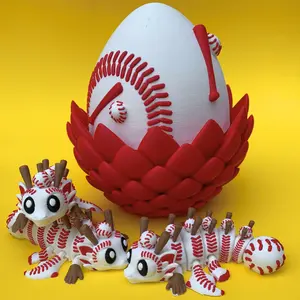 Baseball-Inspired Egg Creature Collectible Set – Cute Sports Theme Car or Desk Decor, Unique Gift for Him, Her & Friends, Birthday, Valentine & Christmas