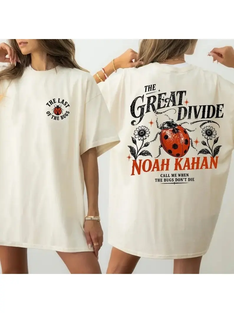 100% Cotton Colors The Great Divide Tour T-Shirt - Noah Kahan Stick Season Indie Folk Concert Fan Sports Top