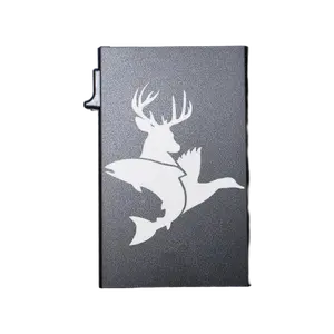 Buck Fish Duck - Custom Engraved Metal Ultra Thin Slim Wallet Minimalist Card Case Men Women RFID Card Holder