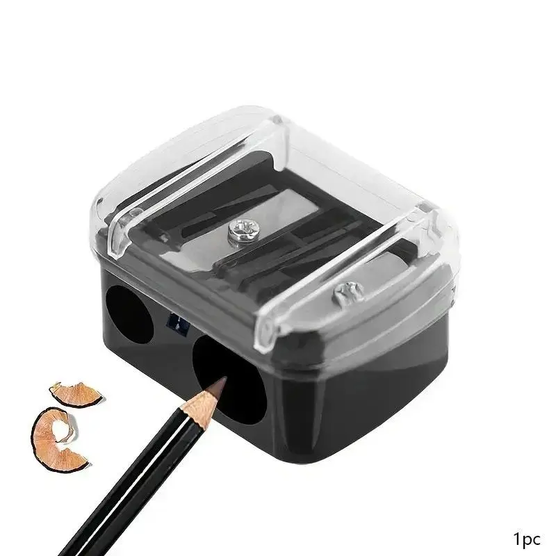Double-Hole Manual Pencil Sharpener, 1 Pc Portable Pencil Sharpener, Stationery Supply, Art Supplies, Office Stationery Supplies
