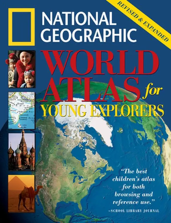 USED Book - Nat'l Geo World Atlas for Young Explorers, Revised & Expanded Edition by National Geographic (Hardcover) - english