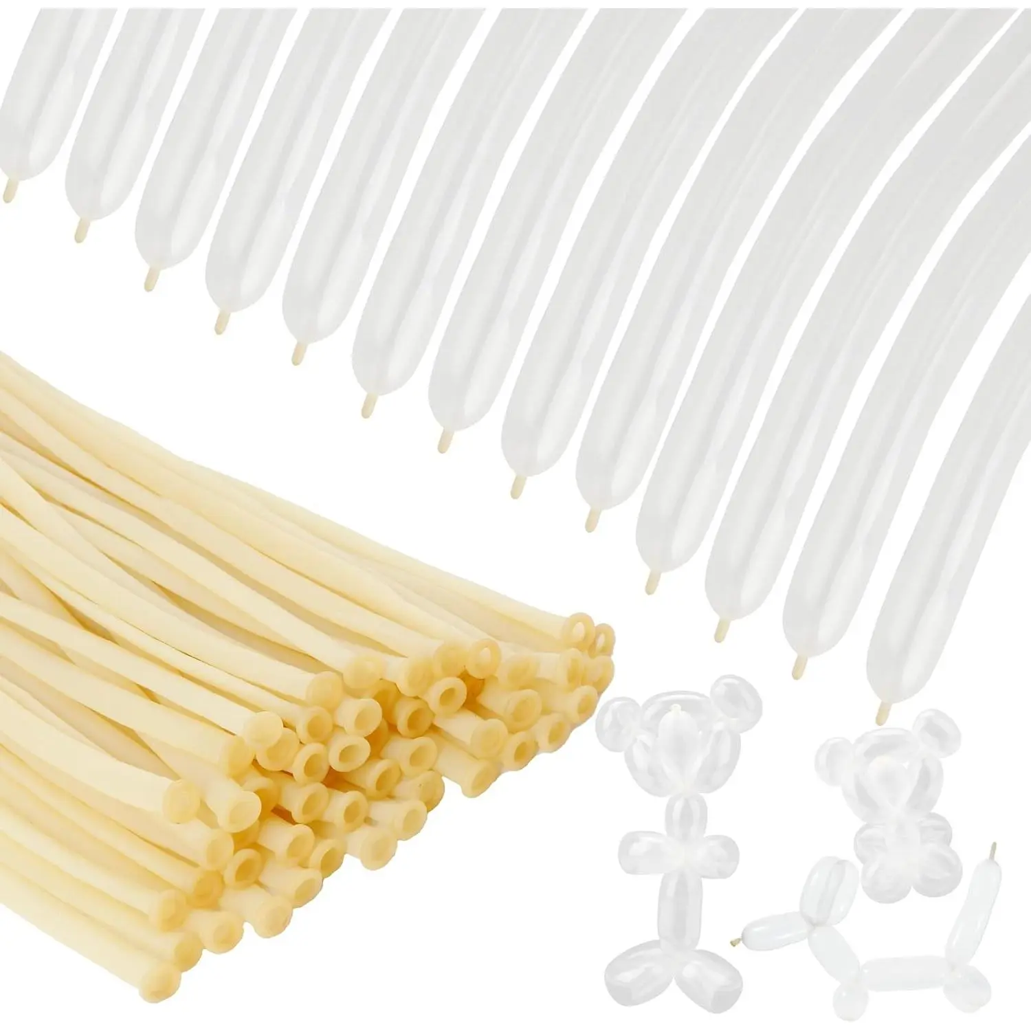 260 Balloons, 50 count Long Balloons, 260 Balloons Clear,  Balloons, Long Balloons for Tying Balloon Arch, Long Balloons Twisting Balloons, Long Skinny Latex Balloons