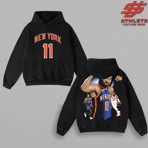 "LEO GAME DAY" The Captain #11 Washed Tee Hoodie Sweatshirt – Knicks Game Day Shirt, Gift for Him